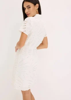 Hemdblusenkleid aus reiner Baumwolle