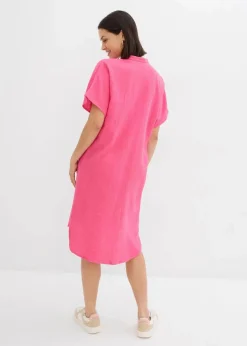 Hemdblusenkleid aus reiner Baumwolle