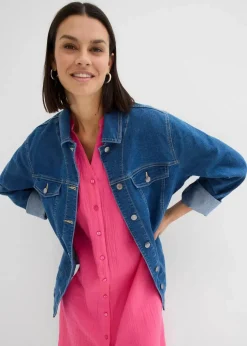 Hemdblusenkleid aus reiner Baumwolle