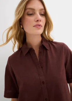 Hemdblusenkleid aus reiner Baumwolle