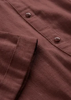 Hemdblusenkleid aus reiner Baumwolle