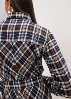 Hemdblusenkleid aus softem Flanell