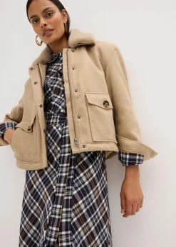 Hemdblusenkleid aus softem Flanell