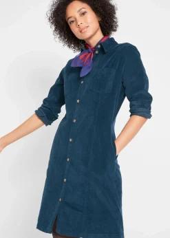 Hemdblusenkleid Cord, Stretch