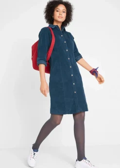 Hemdblusenkleid Cord, Stretch