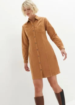 Hemdblusenkleid Cord, Stretch
