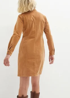 Hemdblusenkleid Cord, Stretch