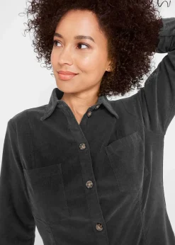 Hemdblusenkleid Cord, Stretch