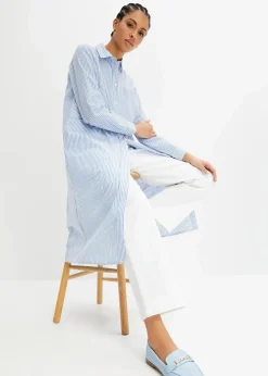 Hemdblusenkleid gestreift