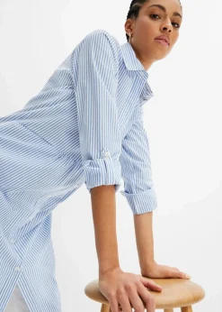 Hemdblusenkleid gestreift