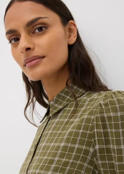 Hemdblusenkleid mit Karomuster