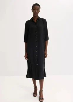 Hemdblusenkleid mit Leiterspitze