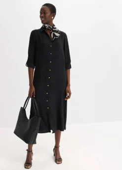 Hemdblusenkleid mit Leiterspitze