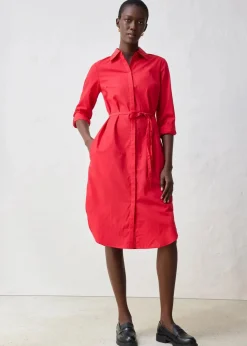 Hemdblusenkleid mit Seidenanteil