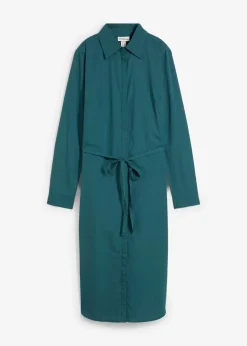 Hemdblusenkleid mit Seidenanteil