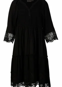 Hemdblusenkleid mit Spitze