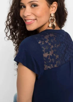 Henleyshirt aus Viskose-Mix