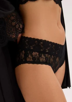 Highwaist Slip aus Spitze mit Raffung (4er Pack)