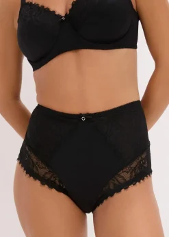 Highwaist Slip mit glänzendem Material