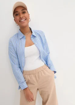 3/4-Hose aus leichtem Leinen-Mix