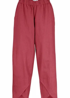 3/4-Hose aus leichtem Leinen-Mix