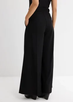 Hose mit Seitenschnallen aus Viskose-Mix