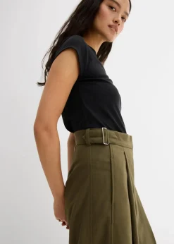 Hose mit Seitenschnallen aus Viskose-Mix