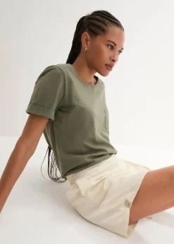 Hosenrock aus luftigem Leinen-Mix