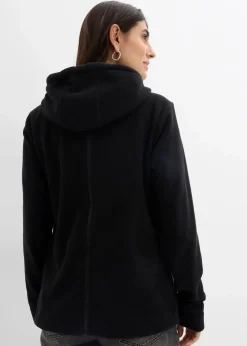 4-in-1 Fleecejacke mit Babyeinsatz und Vorder- und Rückentragefunktion