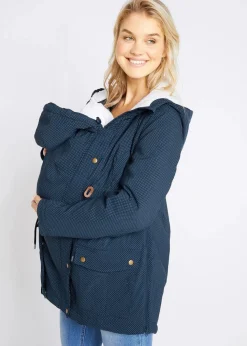 3-in-1 kuschelig gefütterte Umstands- und Tragejacke