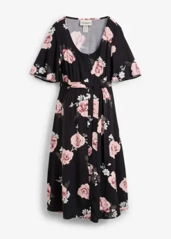 2-in-1 Umstands- und Stillkleid aus gewebter Viskose