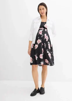 2-in-1 Umstands- und Stillkleid aus gewebter Viskose