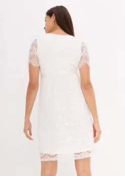 2-in-1 Umstands-Hochzeitskleid aus Spitze mit Stillfunktion