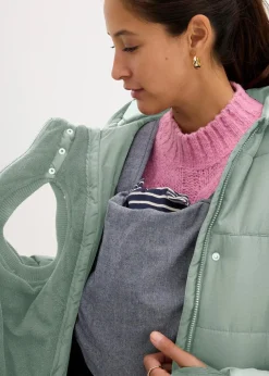 3-in-1 Umstandsmantel mit Trageeinsatz