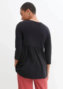 2-in-1 Umstandsshirt und Stillshirt aus Bio-Baumwolle