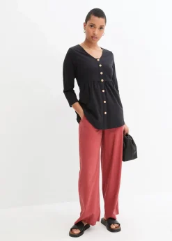 2-in-1 Umstandsshirt und Stillshirt aus Bio-Baumwolle