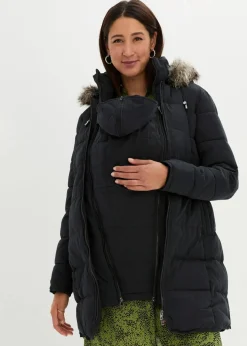 3-in-1 warm wattierte Umstands- und Tragejacke