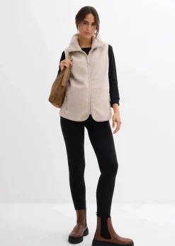 3-in-1 weiche Umstands-und Trageweste aus Teddyfleece