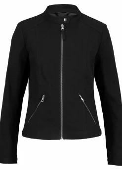 Jacke aus Baumwoll-Twill mit seitlichen Stretcheinsätzen