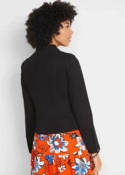 Jacke aus Baumwoll-Twill mit seitlichen Stretcheinsätzen