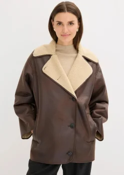 Jacke aus Lammfellimitat