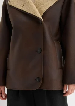 Jacke aus Lammfellimitat