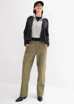 Jacke mit abgesetzter Kapuze