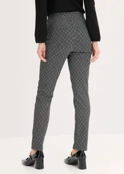 Jacquard Schlupfhose mit Schließendetail