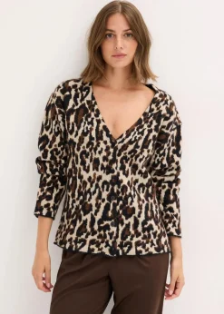 Jacquard-Strickjacke