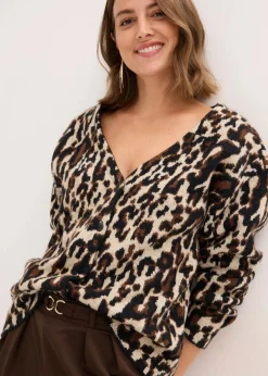 Jacquard-Strickjacke