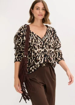 Jacquard-Strickjacke