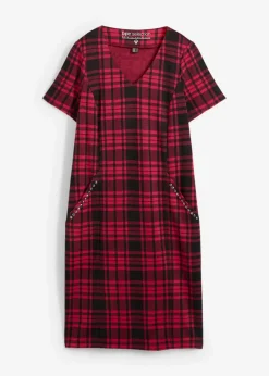 Jaquardkleid mit dekorativen Nieten