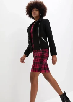 Jaquardkleid mit dekorativen Nieten