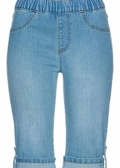Jeans Bermuda Mid Waist, Bequembund